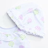 Sandiaサンディアベビー水着女の子プリントグレコあじさいロンパースキャップ付き【ベビー水着水着UVカット】【メール便送料無料】
