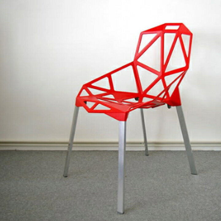 楽天市場】マジス チェアワン レッド×シルバー脚 MAGIS CHAIR ONE 送料 