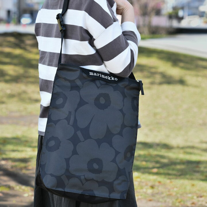 楽天市場】マリメッコ ショルダーバッグ M ウニッコ ダークグレー  