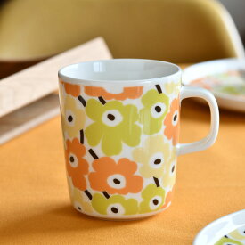 マリメッコ アジア限定 マグカップ 250ml ピックイネン ウニッコ マルチカラー イエロー×グリーン marimekko Pikkuinen Unikko おしゃれ かわいい 人気 送料無料
