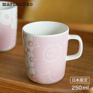 マリメッコ 日本限定 マグカップ 250ml ウニッコ コラーシ ホワイト×ピンク marimekko Unikko Kollaasi …