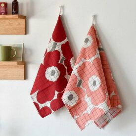 マリメッコ ティータオル 2枚セット ピエニ ウニッコ コットン×ローズ×グレー marimekko Pieni Unikko キッチンタオル おしゃれ 大人気 ダークチェリー ホリデーシーズンコレクション 送料無料 _ss12evd