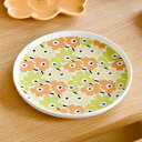 マリメッコ アジア限定 プレート 20cm ピックイネン ウニッコ マルチカラー イエロー×グリーン marimekko Pikkuinen Unikko おしゃれ かわいい 人気 送料無料