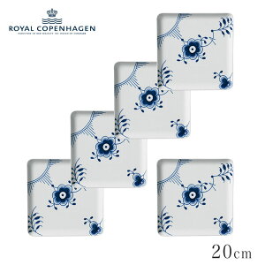 ���C���� �R�y���n�[�Q�� �X�N�G�A �f�B�b�V�� 5���Z�b�g 20cm �u���[�t���[�e�b�h ���K ROYAL COPENHAGEN Blue Fluted Mega ��������