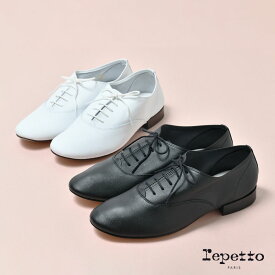 レペット オックスフォードシューズ ジジ repetto ZIZI ゴートスキン ホワイト ブラック メンズ 送料無料 _rkk