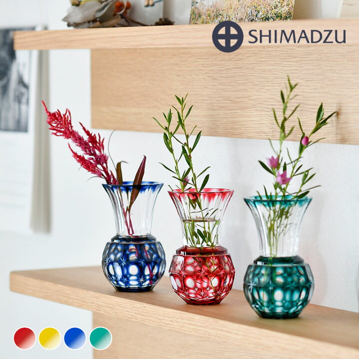 薩摩ガラス 切子花瓶 鶴首花入れ 薩摩切子 （楽天市場】薩摩切子 花 