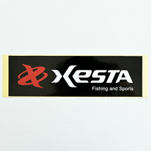 釣り具 ステッカー ゼスタ オリジナルロゴ ブラック 2枚入り 18×5.5cm XESTA