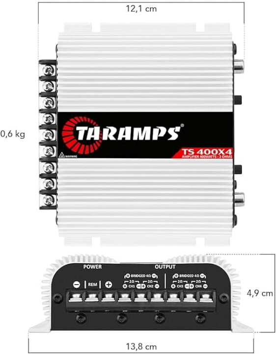 楽天市場】TARAMPS タランプス アンプ TS400X4 4チャンネル アンプ 2Ω  