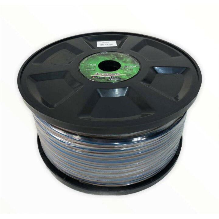 楽天市場】14AWG スピーカーケーブル OFC 14ゲージ/100m 青 / 黒 カー  