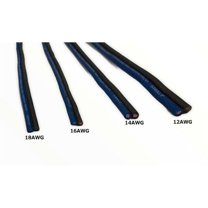 楽天市場】14AWG スピーカーケーブル OFC 14ゲージ/100m 青 / 黒 カー  
