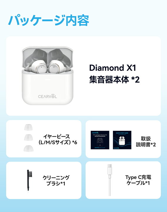 楽天市場】スーパーDEAL 30％ポイントバック Cearvol 集音器 DiamondX1 
