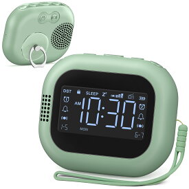 【強力振動】目覚まし時計 バイブ ラジオ機能付 Type-C 2アラーム設定可 5～60分スヌーズ 省電力 3段階振動 3モード 常時点灯 12/24時表示 バックライト 薄型 軽量 ロック機能 サマータイム対応 ホワイト 取扱説明書付 1年保証