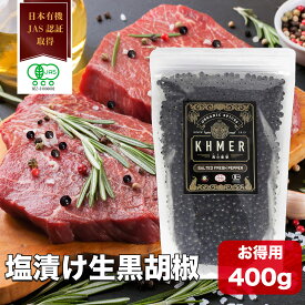 カンポットペッパー 塩漬け生胡椒 400g 黒の衝撃 生コショウ フレッシュ 生粒胡椒 粒こしょう ホール 黒いダイヤモンド オーガニックスパイス ブラックペッパー 黒コショウ 黒胡椒 生胡椒の塩漬け 高級調味料 生こしょう 行列のできる相談所 石原良純