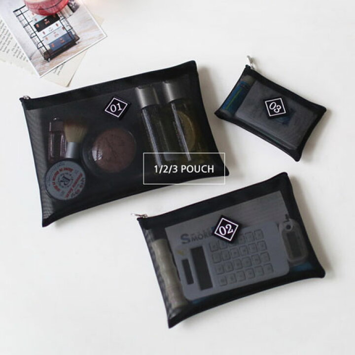 楽天市場 全商品10 Off メッシュポーチ 3点セット Funnymade 1 2 3 Pouch マルチポーチ 小物入れ 財布 Pc周辺 メイク 化粧ポーチ 薬 アクセサリー トラベルポーチ 日用品雑貨 旅行用品 収納 かわいい 小さい財布 布 柄 無地 コンパクト 仕分けポーチ Cee Cloud Shop