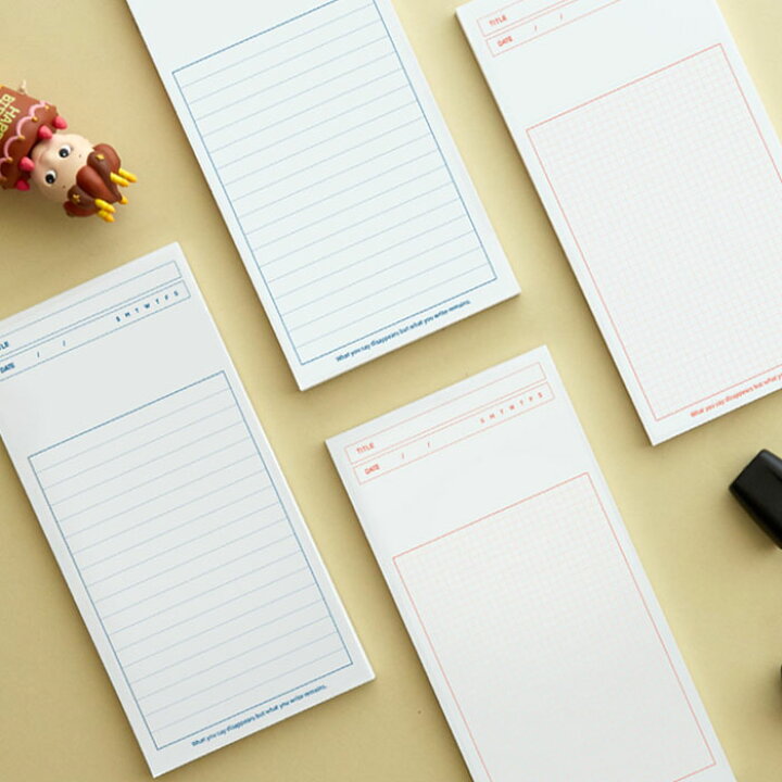 楽天市場 Funnymade Hello I Am Note Pad Handy ノート メモパッド メモ用紙 ラインノート ミニサイズ 文房具 事務用品 雑貨 文具 メモ帳 ナロー システム手帳 リフィル 縦開き 罫線 グリッド 方眼 コンパクト 小さい Cee Cloud Shop