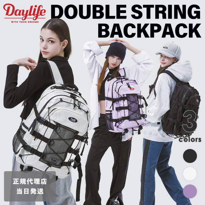 楽天市場 韓国風 韓国 リュック 新学期 新生活 可愛い Daylife Double String Backpack 大容量 収納 女性 レディース デイバッグ リュック 中学 高校 通学 高校生 女子 おしゃれ 大人 女子高生 リュック 通学リュック リュック Cee Cloud Shop