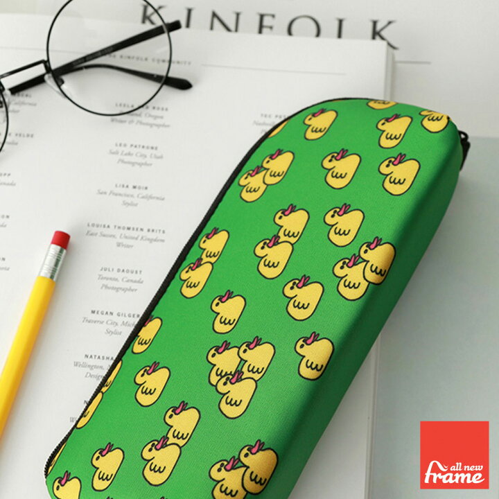楽天市場 ペンケース ペンポーチ 筆箱 ふで箱 かわいい シンプル 韓国 ブランド 文房具 All New Frame Pencil Pouch At Cafe Object Patten Cee Cloud Shop