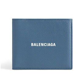 バレンシアガ BALENCIAGA 2024春夏 メンズ CASH スクエア フォールド ウォレット財布【ブルー 】【送料無料】【正規品】