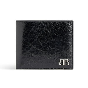バレンシアガ BALENCIAGA メンズ MONACO スクエア フォールド コイン ウォレット【ブラック 】【送料無料】【正規品】