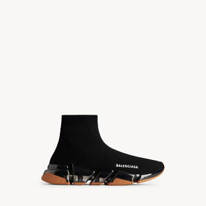 �o�����V�A�K BALENCIAGA �����Y SPEED 2.0 FULL CLEAR SOLE ���T�C�N���j�b�g �X�j�[�J�[�y�u���b�N/�^���W�F���� �z�y���������z�y���K�i�z