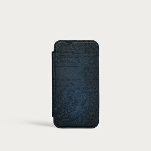 �x�����b�e�B Berluti iPhone 16 Pro �t�H���t�H���I�yindigo denim �z�y���������z�y���K�i�z