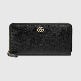 グッチ GUCCI レディース GG マーモント レザー ジップアラウンドウォレット 長財布 456117 CAO0G 1000【ブラック 】【送料無料】【正規品】