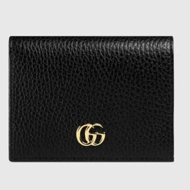 グッチ GUCCI レディース GG マーモント レザー カードケース 折財布 456126 CAO0G 1000【ブラック 】【送料無料】【正規品】