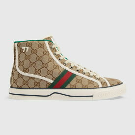 グッチ GUCCI メンズ グッチ テニス 1977 メンズ ハイトップ スニーカー625807 HVK70 9765【ベージュ 】【送料無料】【正規品】