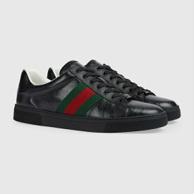 グッチ GUCCI メンズ エース クリスタル GGキャンバス メンズ スニーカー760775 FACRF 1163【ブラック 】【送料無料】【正規品】