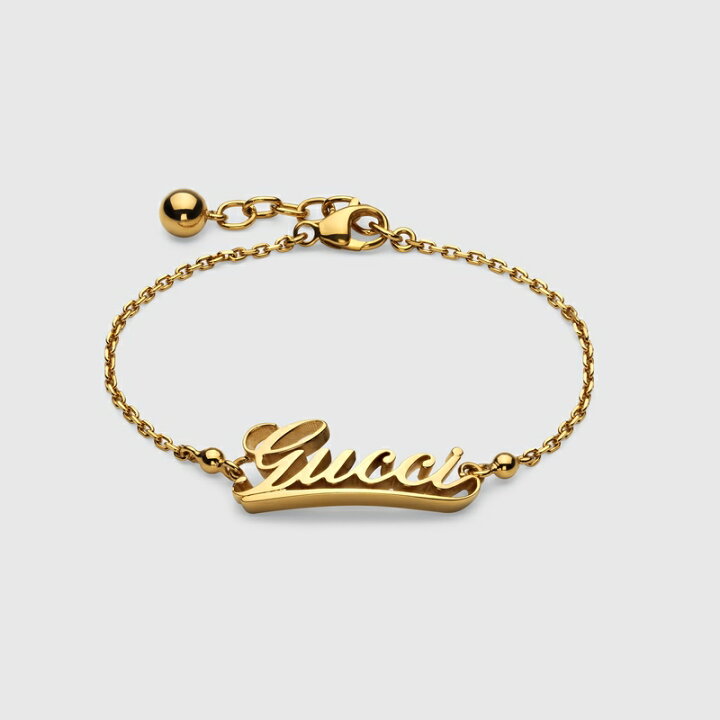 楽天市場】グッチ GUCCI レディース スクリプト チェーン ブレスレット 