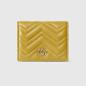グッチ GUCCI レディース ダブルG カードケース ウォレット 財布【マスタードイエロー レザー 】【送料無料】【正規品】