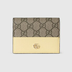 グッチ GUCCI レディース ダブルG バイカラー スモールウォレット 財布【ライトイエロー レザー 】【送料無料】【正規品】