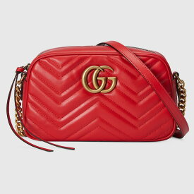 グッチ GUCCI レディース GGマーモント キルティング スモール ショルダーバッグ447632 AABZB 6832【レッド 】【送料無料】【正規品】