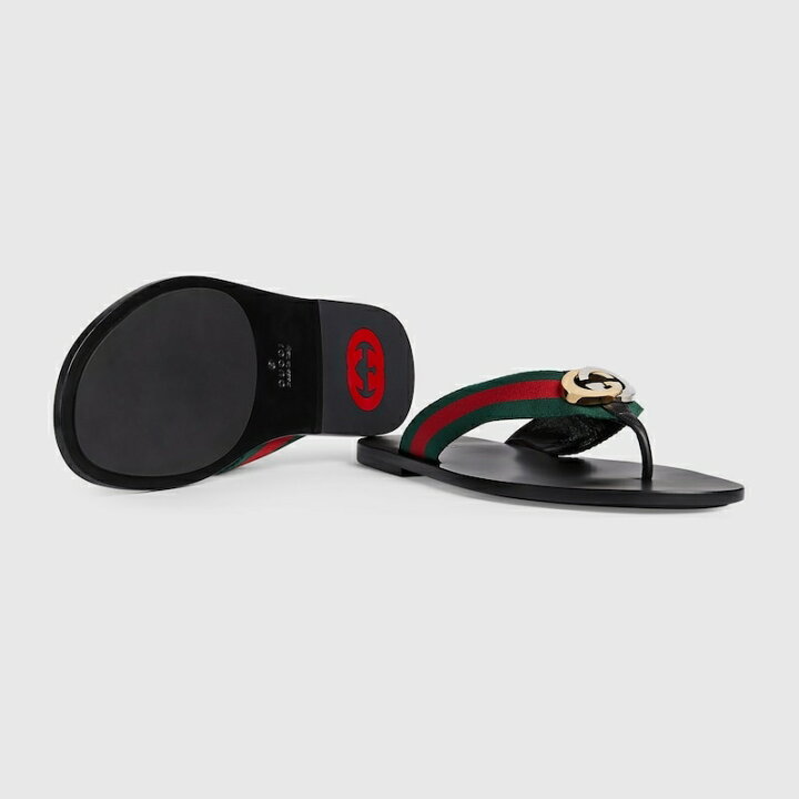 楽天市場】グッチ GUCCI メンズ ウェブ付き トングサンダル630307 