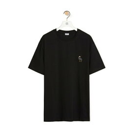 ロエベ LOEWE 2024春夏 メンズ リラックスフィット Tシャツ(コットン)【ブラック 】【送料無料】【正規品】