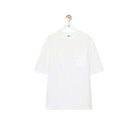 ロエベ LOEWE 2024春夏 メンズ リラックスフィット Tシャツ(コットン)【ホワイト 】【送料無料】【正規品】