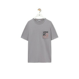 ロエベ LOEWE 2024春夏 メンズ リラックスフィットTシャツ(コットン)【ミディアムグレー 】【送料無料】【正規品】