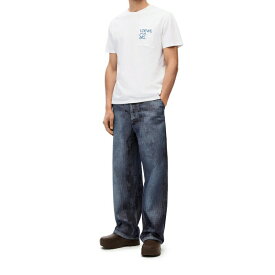 ロエベ LOEWE 2024春夏 メンズ リラックスフィットTシャツ(コットン)【ホワイト 】【送料無料】【正規品】