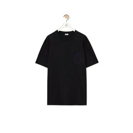 ロエベ LOEWE 2024春夏 メンズ リラックスフィットTシャツ(コットン)【ブラック 】【送料無料】【正規品】