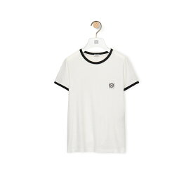ロエベ LOEWE 2024春夏 メンズ スリムフィット Tシャツ(コットン)【ホワイト/ブラック 】【送料無料】【正規品】