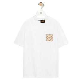 ロエベ LOEWE 2024春夏 メンズ リラックスフィット Tシャツ【ホワイト 】【送料無料】【正規品】