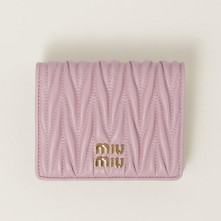 楽天市場】ミュウミュウ MIU MIU 2024春夏 マテラッセレザー 折り財布 