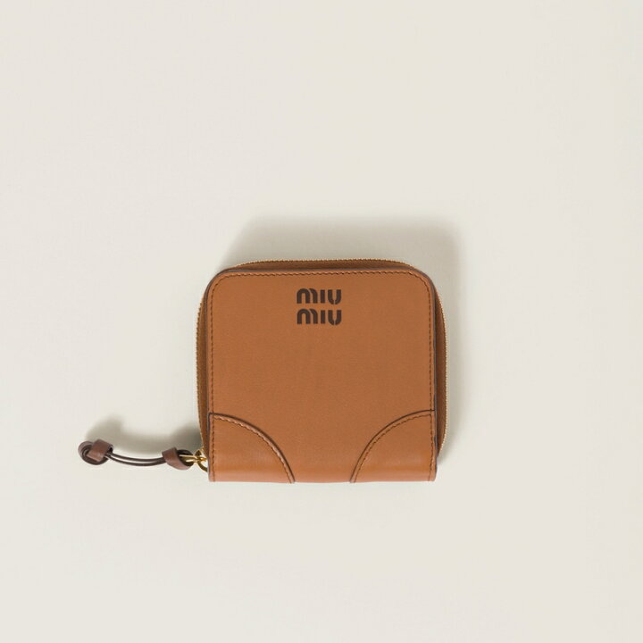 楽天市場】ミュウミュウ MIU MIU 2024/25秋冬 レザー 財布【コニャック  