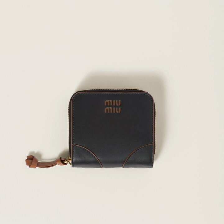 楽天市場】ミュウミュウ MIU MIU 2024/25秋冬 レザー 財布【ブラック 