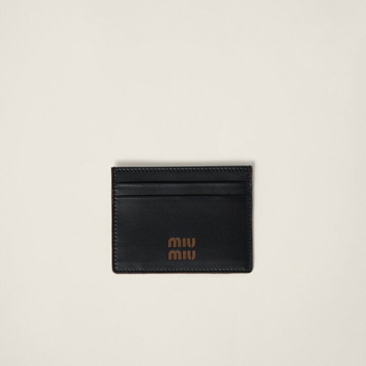 ミュウミュウ MIU MIU レザー カードケース【コニャック 】【送料無料 