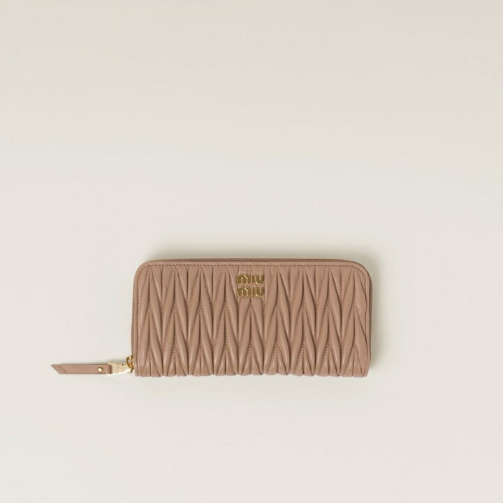 楽天市場】ミュウミュウ MIU MIU 2024/25秋冬 マテラッセレザー ジップ 