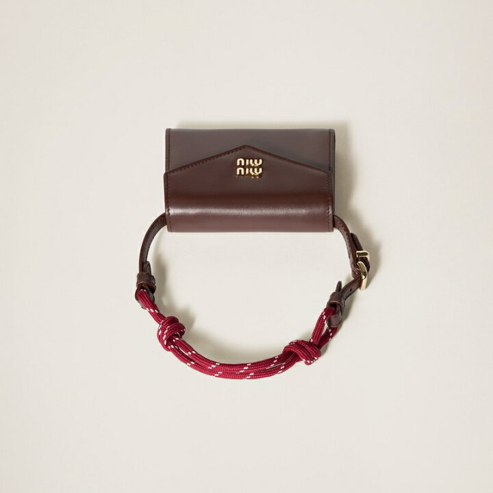 楽天市場】ミュウミュウ MIU MIU 2024/25秋冬 レザー ショルダー財布 
