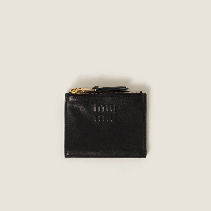 楽天市場】ミュウミュウ MIU MIU ナッパレザー 財布【ブラック 