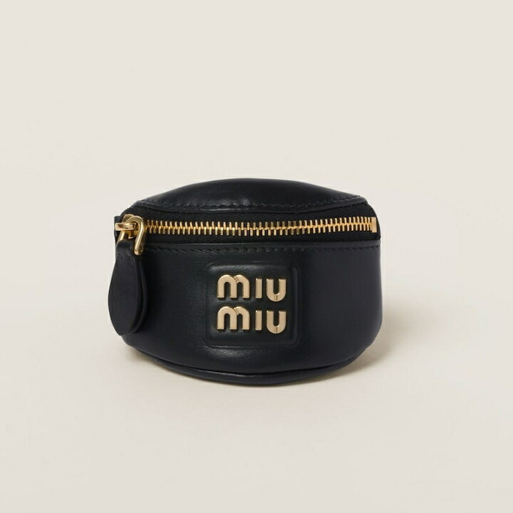 楽天市場】ミュウミュウ MIU MIU レザーミニポーチ付 ブレスレット 