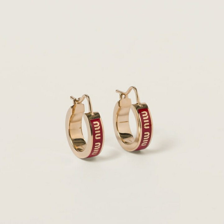 楽天市場】ミュウミュウ MIU MIU エナメルメタル ピアス【レッド 